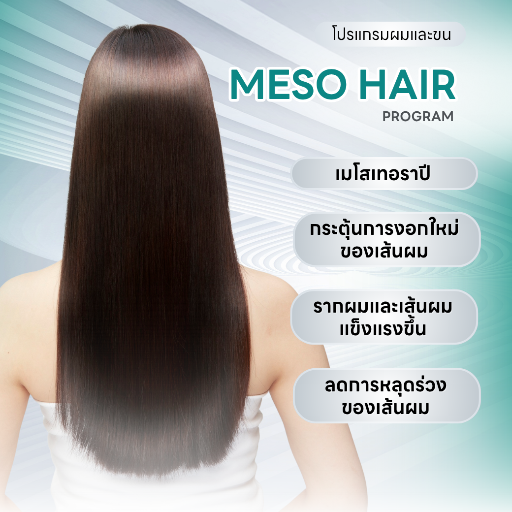 Meso Hair program แก้ปัญหาผมบาง หลุดร่วง